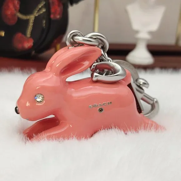 Coach Bunny Bag Charm Keychain - Picture 4 of 8